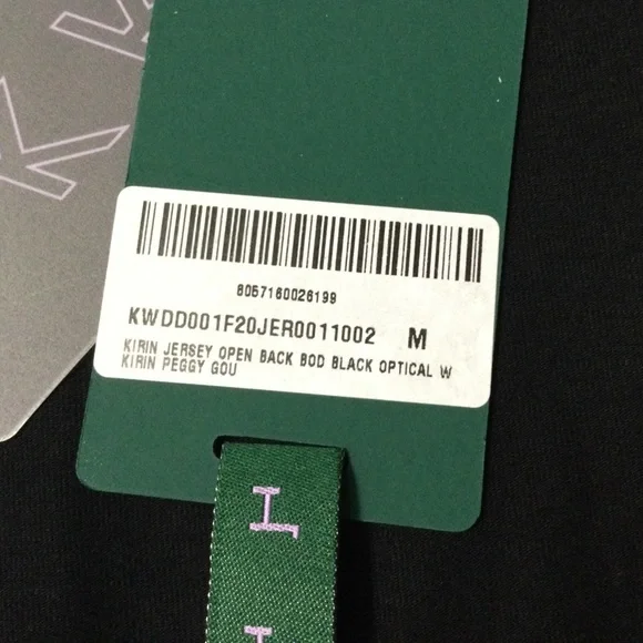 Kirin Peggy Gou Jersey Open Back Long Sleeve Bodysuit Black - Picture 7 of 12